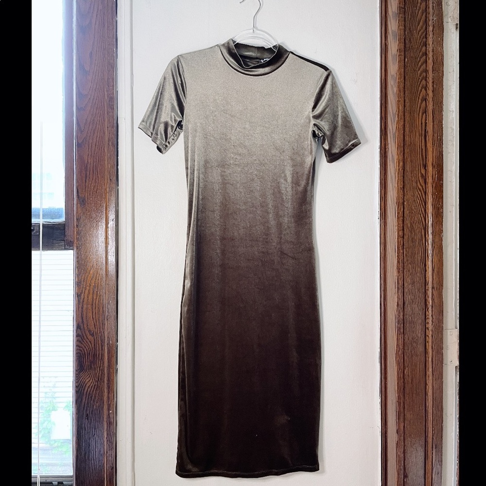 Zara velvet maxi bodycon dress